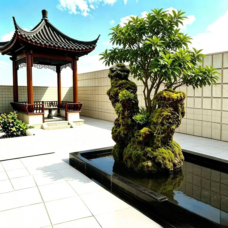 Imitation stone rockery flowing water landscaping stone living room entrance balcony courtyard hotel clubhouse landscape stone