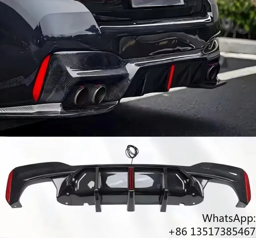 

For BMW 5 Series F90/M5 2017-2023 Carbon Fiber Rear Diffuser with LED Lights and Rear Lip Bumper Body Kit Easy Installation
