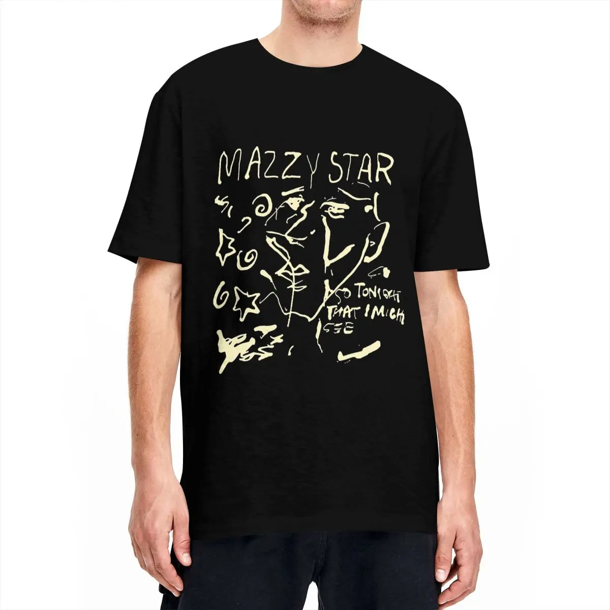 Mazzy Star Music Band T-Shirt Men Women Leisure Cotton Tee Shirt O Neck Short Sleeve T Shirts Big Size Clothing