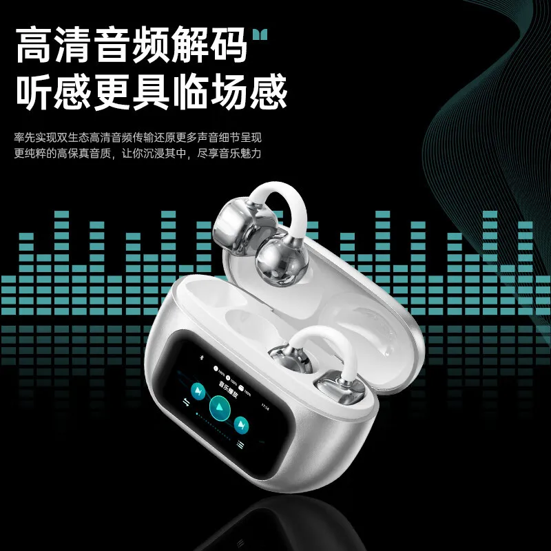 

Ai Translation Headphones G08 Clip on Ears with Large Battery Capacity Supports 144 Multiple Languages