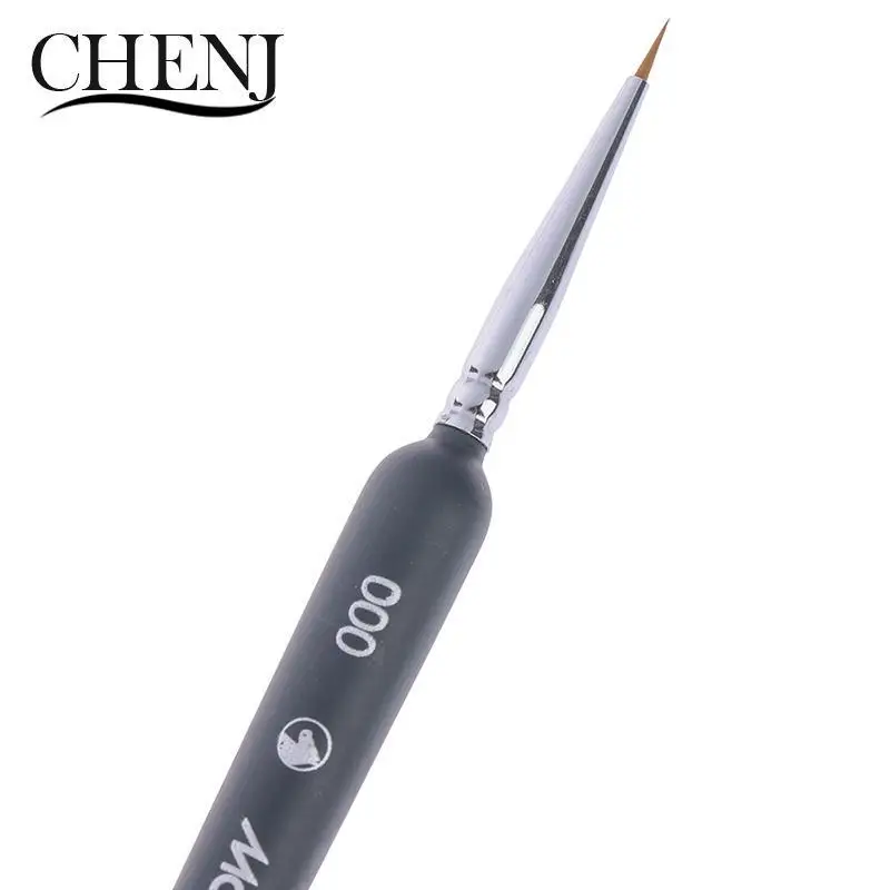 3Pcs Miniature Paint Detail Brush 0/ 00/ 000 Wolf Hair Professional Fine Detailing For Art Supplies Drawing Art Pen Paint Brush