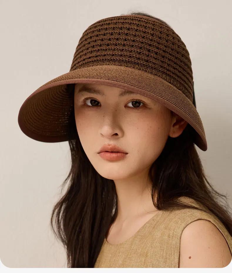 

Летняя ажурная соломенная шляпа: универсальная, повседневная, солнцезащитная, дышащая, регулируемая, с широкими полями, для активного отдыха