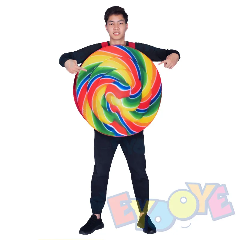 Funny Parent-child Unisex Style School Performance Cosplay Stage Party Snacks Lollipop Doll Costumes Party Halloween Props