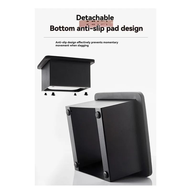 A91P Coffee Box Embedded Coffee Grounds Bucket Coffee Knock Box Coffee Powder Grounding Tank