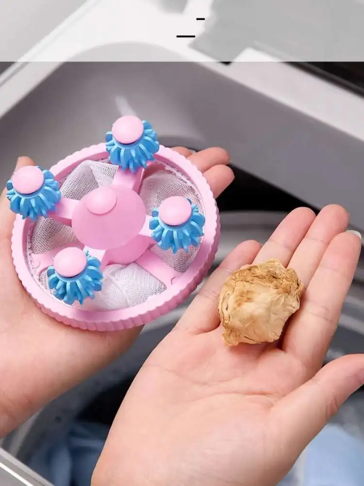 Waschmaschine Filter Tasche Wiederverwendbare Net Wäsche Ball Schwimmende Lint Haar Catcher Tierhaare Entfernen Schmutz Sammlung Entstaubung Roller – Detail 8