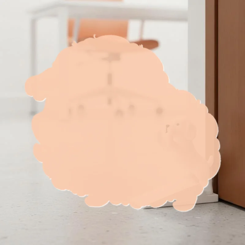 Decorative Puppy Door Stop 3D Printed Movable Dog Shape Anti-Slip Door Wedge for Home Office Desktop Ornament Decor
