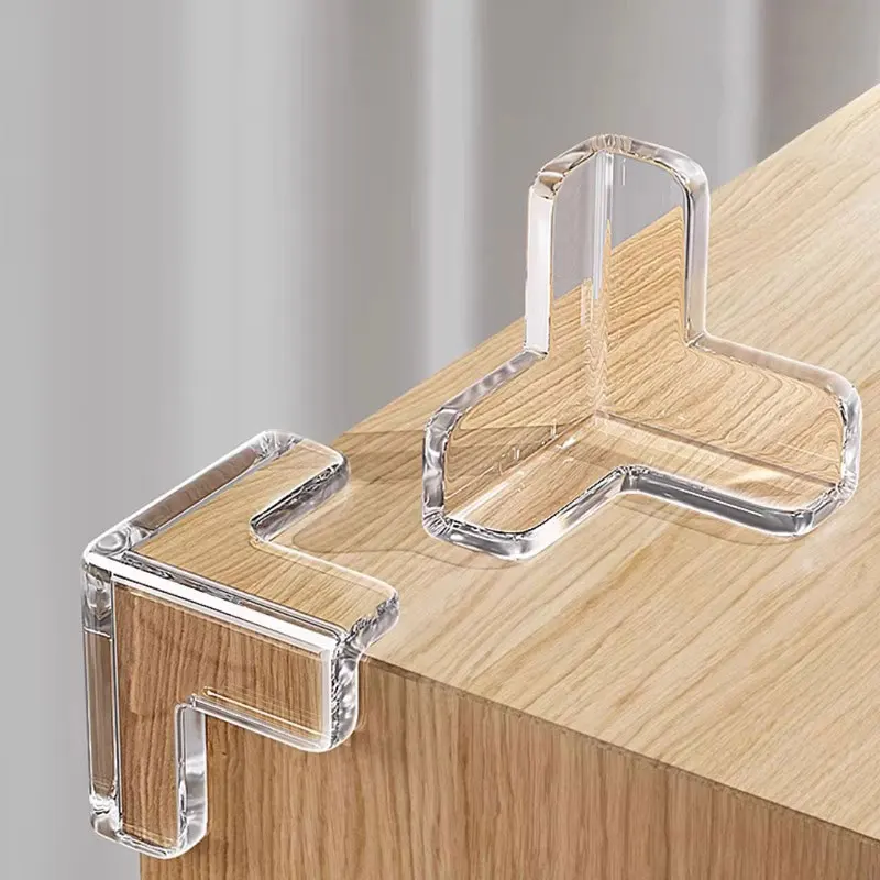 10 Uds. Esquina de mesa anticolisión para niños protección de esquina anticolisión transparente muebles cubierta protectora de silicona