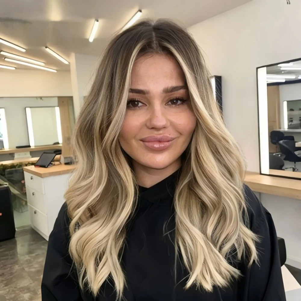 

Soft Wave Highlight Blond Hair 150 density and 13×4 100%human hair wig lace front wig, with baby hair pre plucked