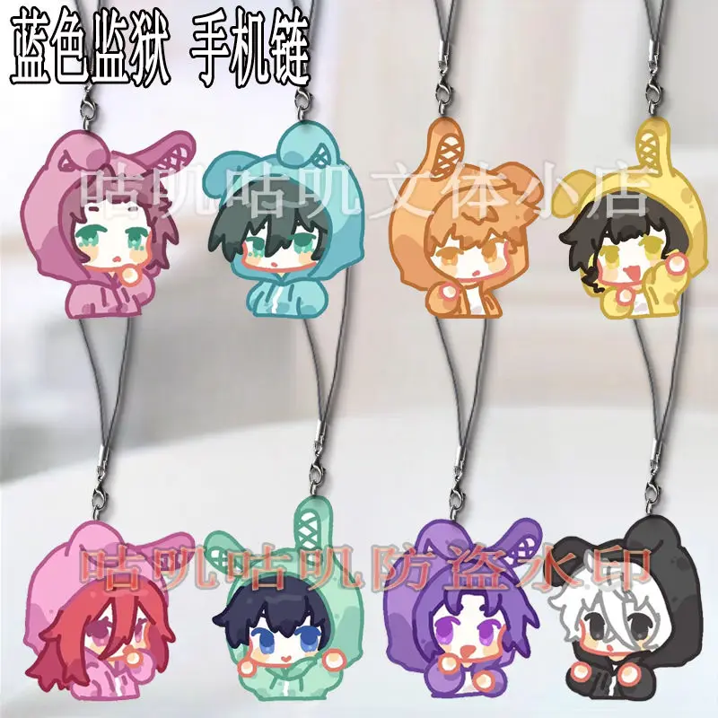 Anime BLUE LOCK Phone Rope Chain Chigiri Hyoma Isagi Yoichi Cosplay Backpack Ornament Pendant Birthday Gifts Boys Girls