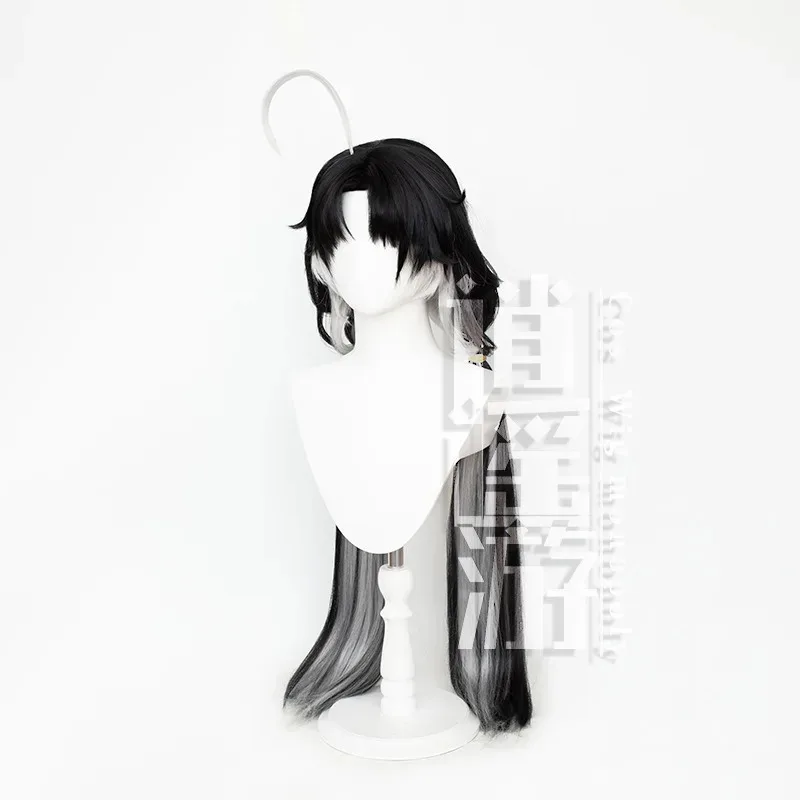 qq34 أنيمي Wuthering موجات Jianxin كوس 115 سنتيمتر ذيل حصان مزدوج مقاومة للحرارة الشعر الاصطناعية هالوين حفلة تأثيري الباروكات + شعر مستعار C