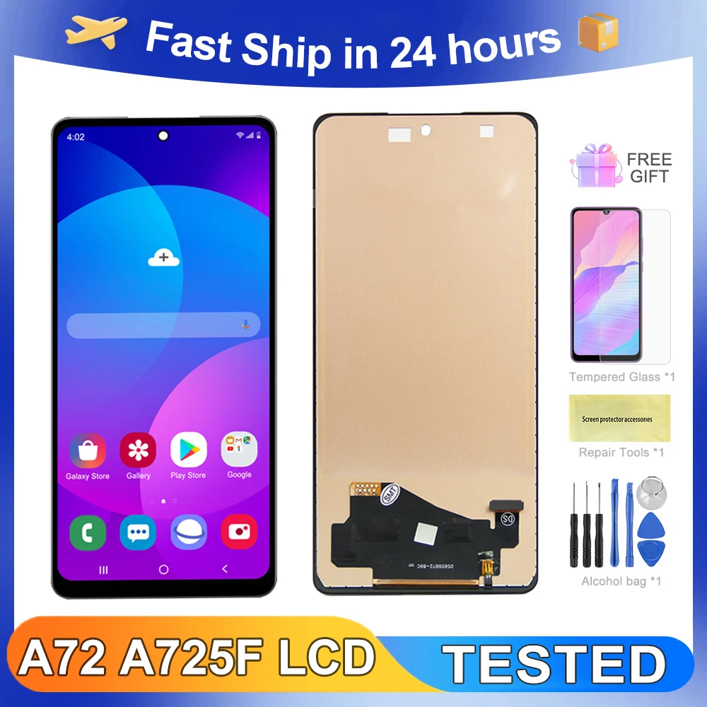 A72 4G 6.7\'\'For Samsung Tested A725F A725 A725M A725M/DS LCD Display Touch Screen Digitizer Assembly Replacement