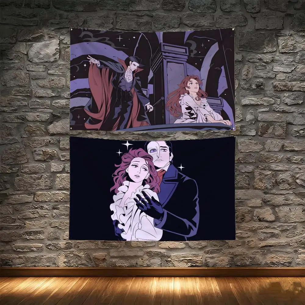 Gothic Romance The Phantom of the Opera Flags Tapestry Creative Pattern Photo Living Room Wall Art Party Outdoor Decor