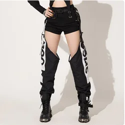 Adult Women Kpop Girls Group Wear Hip Hop Dance Pants Sexy Nightclub Gogo Dance Rave Outfit Pole Dance Stage Costume DJ outfits