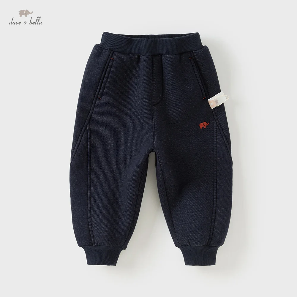 

Dave Bella Children Velvet Pants Winter Autumn Thick Baby Boys Cotton Elastic Waist Trousers Outdoor Kids Casual Pants DB4254263