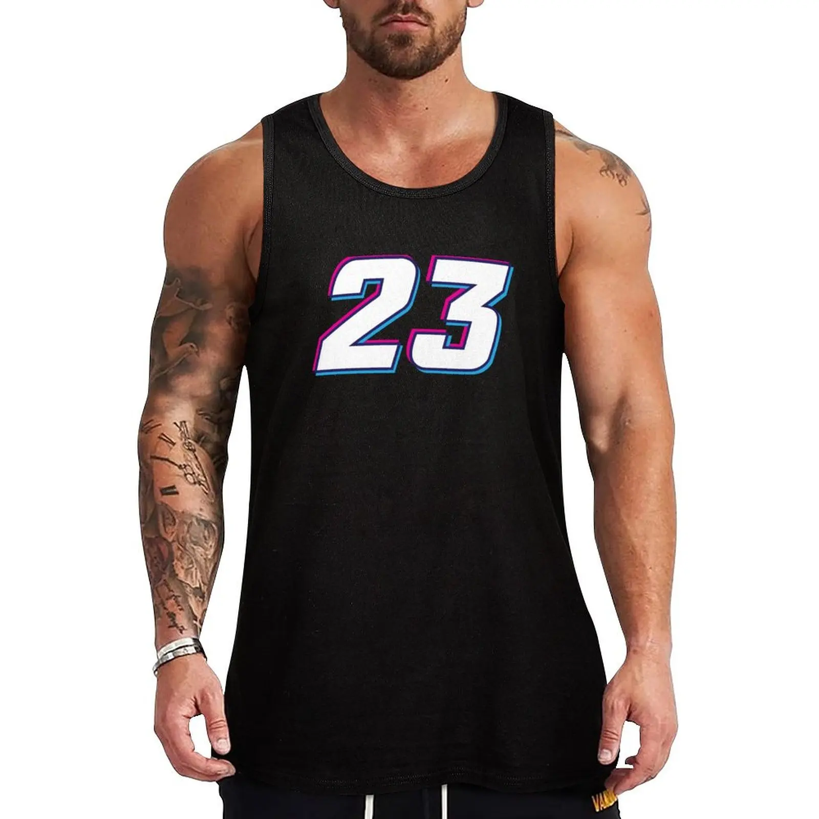 

Enea Bastianini 23 Tank Top sleeveless man shirts Men's summer clothes mens gym clothes