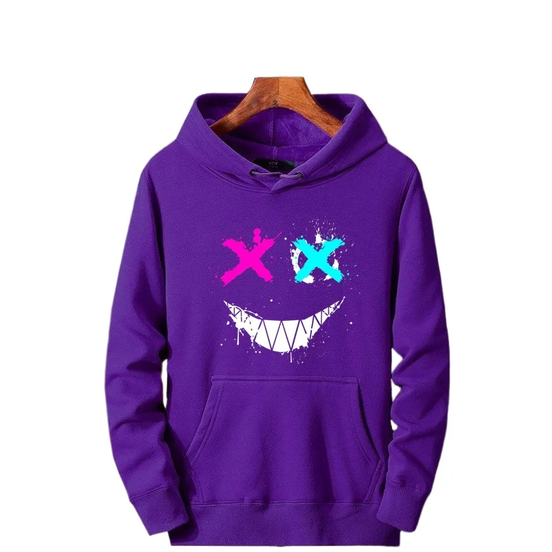 

Conspiracy Smile Printing Man Hoodies Hip Hop Warm Fleece Hoodie Harajuku Casual Autumn Hoody Fashion Big Size Tracksuit Women