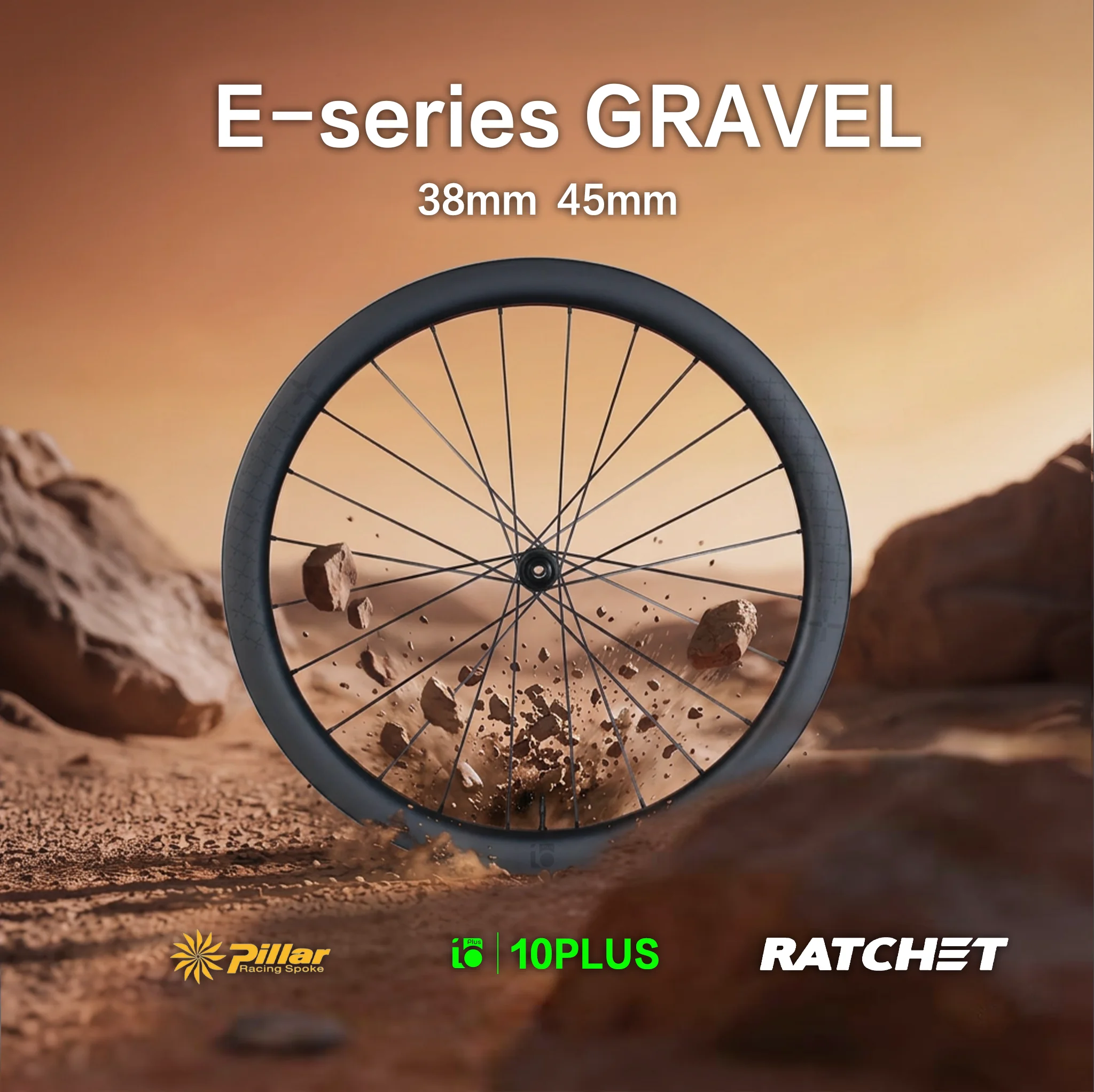 Ceramic Bearing 10PLUS Carbon Wheelset E Series Disc Brake 45T Star Ratchet Tubeless 700C Center Lock Pillar