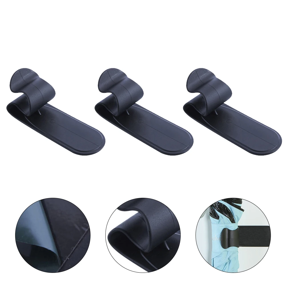 

3pcs Car Umbrella Fixed Hook Organizer Holder Fastener Adhesive Storage Hanger Pp Plastic Easy Install For Stick Folding