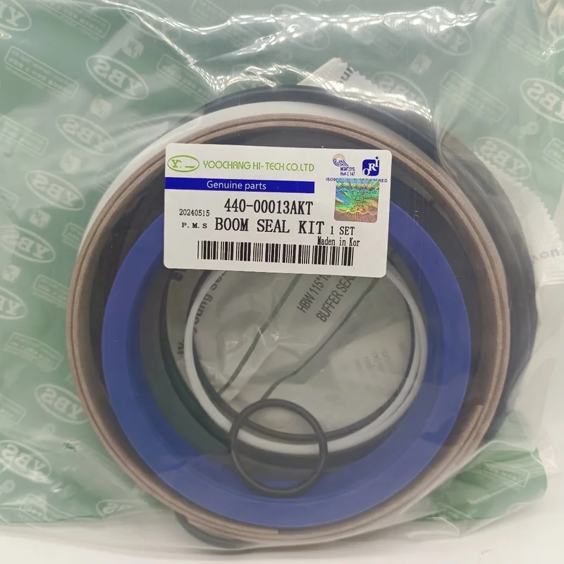

Excavator Hydraulic Cylinder Oil Seal O-ring Kit S470-V S450- V Boom Cylinder Seal Kit 440-00013AKT 401107-00242A