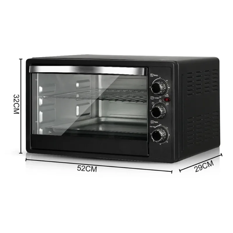 Electric Oven Large Capacity Multifunctional Visible Baking Home Smart Cake and Breakfast Make Pizza Making Electric Toast Oven