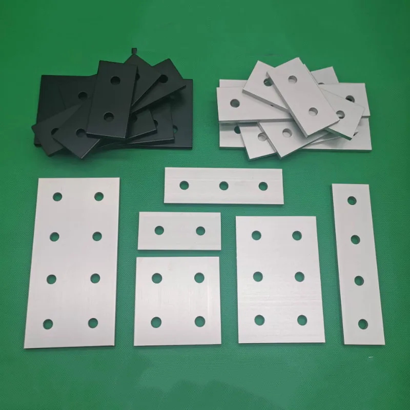 CNC Aluminum Profile Link Plate Vertical Plate 2020 2040 3030  3060 6060 8080 Profile Reinforcement One-Word Connector hardware