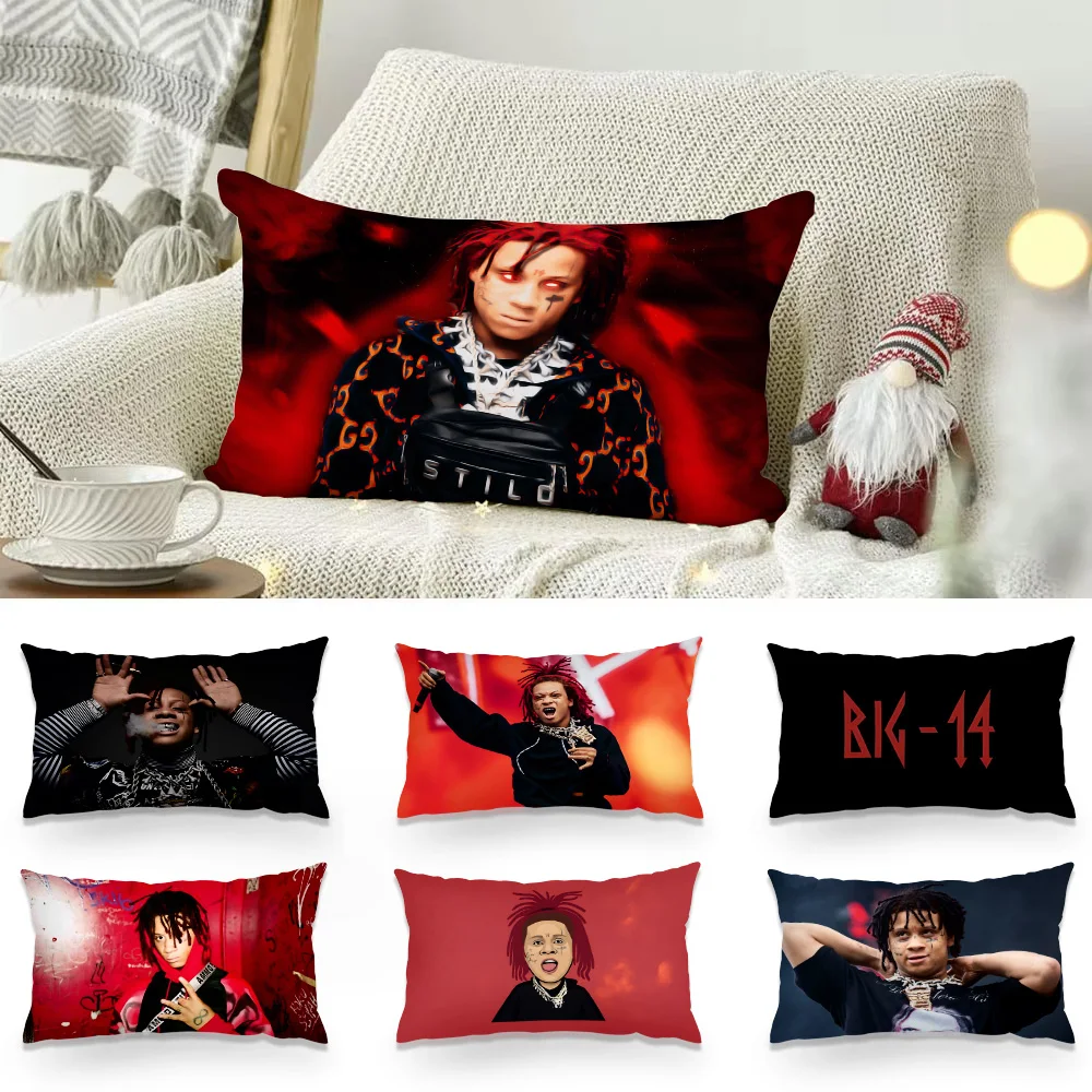 Double-sided Printing Rectangle Pillow Rapper T-TrippieS R-Redd Case Bedside Pillowcase Sofa Cushion Cover Room Home Decoration