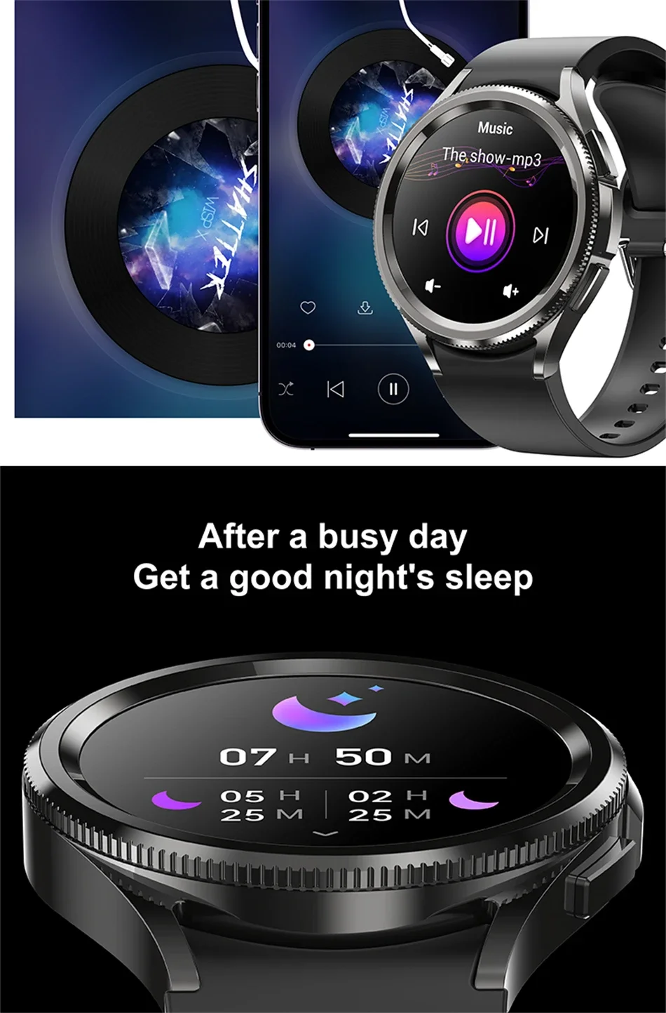 2026 Neue Watch 6 Classic Smartwatch für Damen, modisch, mit Bluetooth-Anruf, Sprachassistent, Gesundheitsüberwachung, kompatibel mit Android und iOS, Smartwatch für Herren – Detail 12