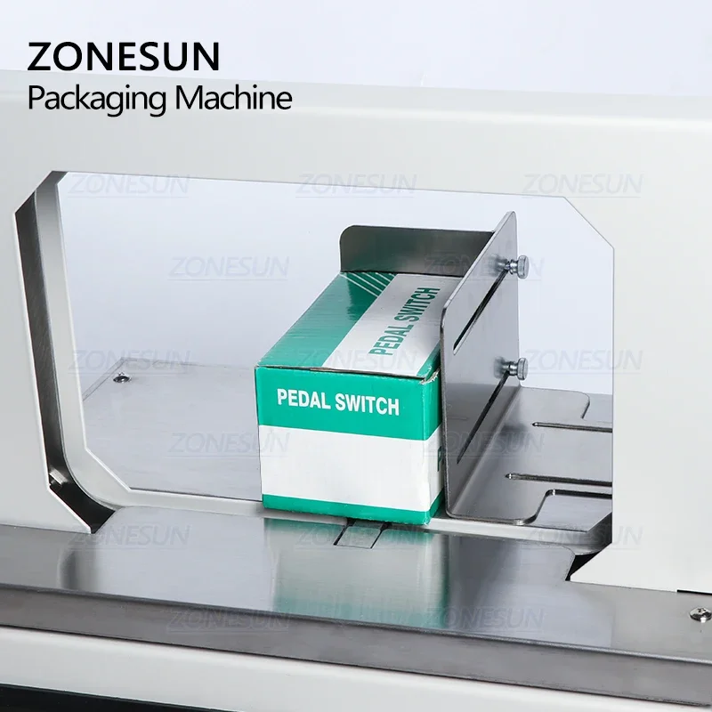 ZONESUN สายรัดอัตโนมัติเครื่อง Opp Hot Melt ซูเปอร์มาร์เก็ตผักวิดน้ําสําหรับไส้กรอกอาหารเทปสายรัดเครื่อง