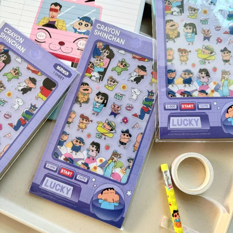 Crayon Shin-chan Sticker Cute Cartoon Creativity Child Sticker New Fashion Exquisite Child Reward Gifts