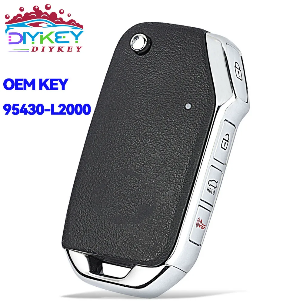 DIYKEY Original OEM 4 Buttons For KIA K5 2021 2022 2023 95430-L2000 FCC ID: CQOTD00660 Smart Key 433MHz No Chip Remote Fob