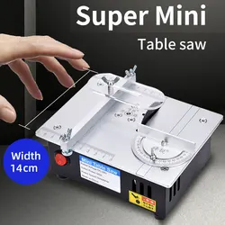 Mini Table Saw with 15mm Lift Function for Wood PCB Board Cutting, Home DIY Cut,micro Electric Saw Table for Craft Cut