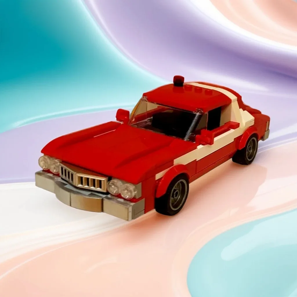 

258 шт. Starsky & Hutch 1976 Fordes Gran Torino Полицейская машина на заказ MOC Creation Строительные блоки Игрушки в подарок