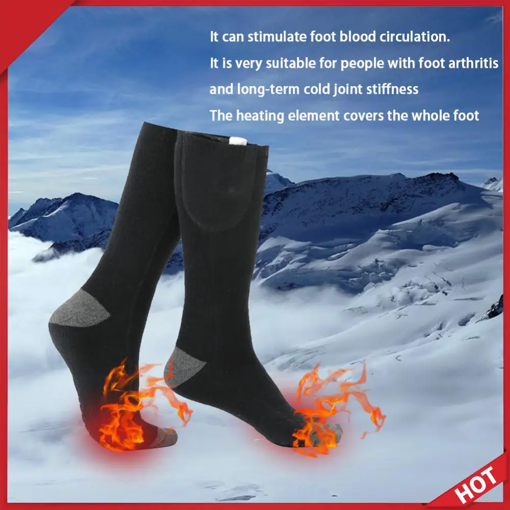 

Electric Heated Socks Fast Heating Electric Heating Socks Battery Powered Warm Winter Socks 1/3 Gear for Cycling Camping Skating