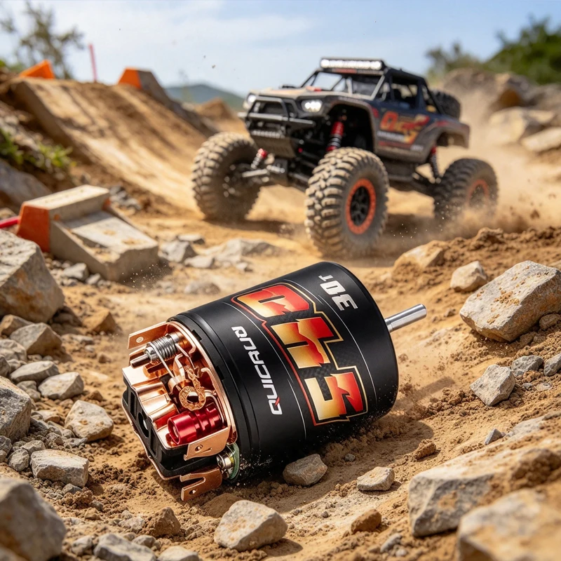 RC Car Motor Hobbywing QuicRun Brushed Motor 540 30T 40T 555 11T 13T for 1/10 RC Crawler Short Course Truck Monster Truck