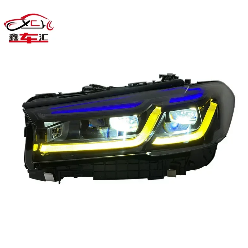 

Car LED Headlight Parts For BMW G30 G38 M5 F90 2018-2023 Dual Color Fog DRL Brake Turn Signal Lamp Plug And Play