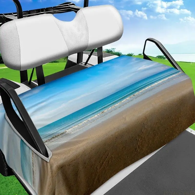 M5TC Golf Cart Cover With Two Side Holes Easy Install Machine Washable Cushion Cover for Club Car