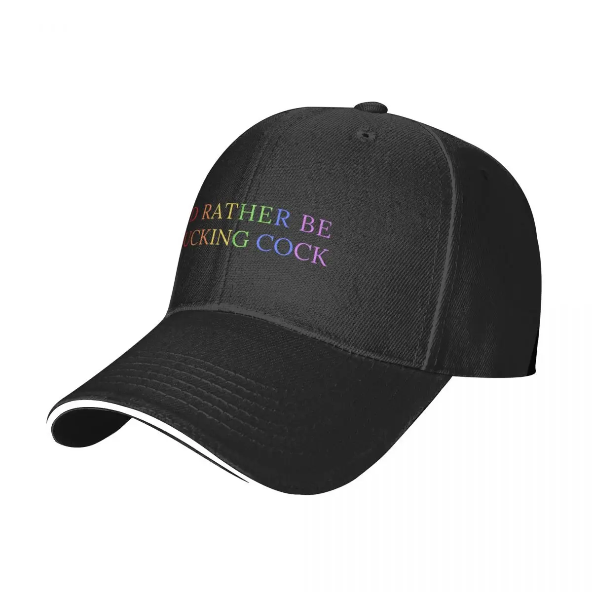 I'd Rather Be Sucking Cock Queer Pride Colours Baseball Cap Golf Christmas Hat Custom Cap Sports Cap For Women 2025 Men's