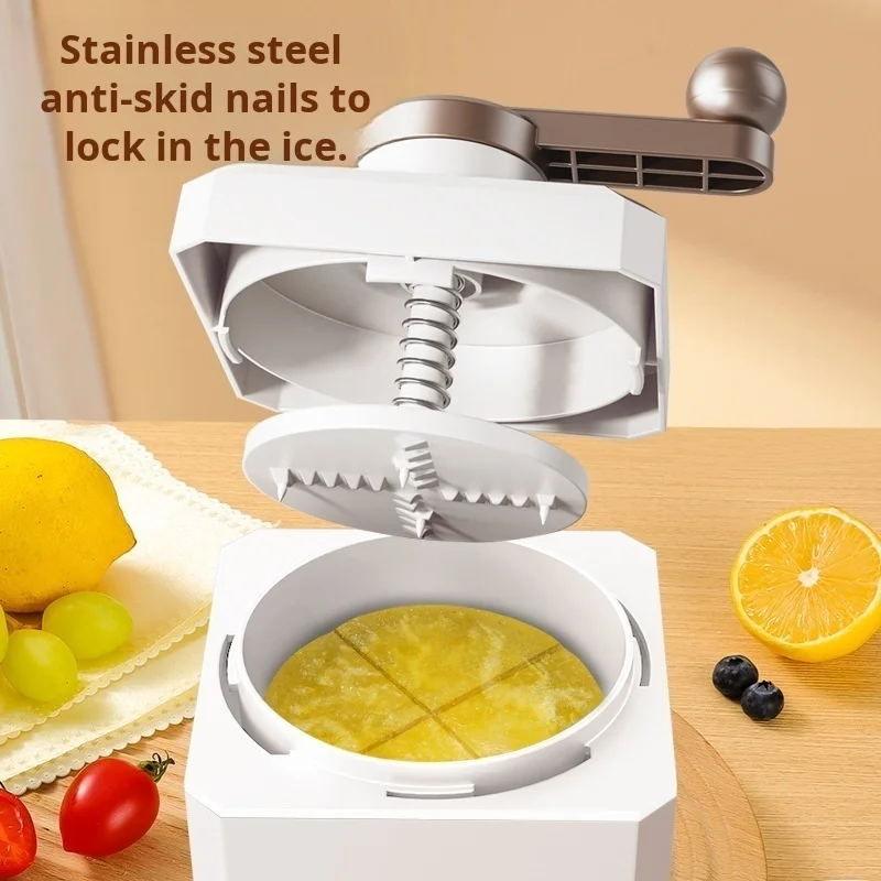 DIY Ice Crusher Handle  Portable Manual Ice slush Maker home Snow Cone Smoothie Ice Block Making Machine Ice Shaver