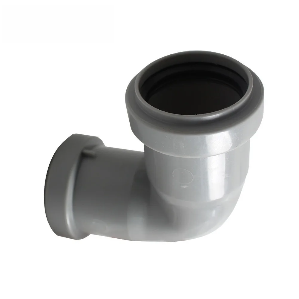 Adapter 40mm Plastic 90-Degree Angle Elbow Adapter For Drainage Pipe No Glue Needed Quick Connect Leak-Proof Seal Adapter
