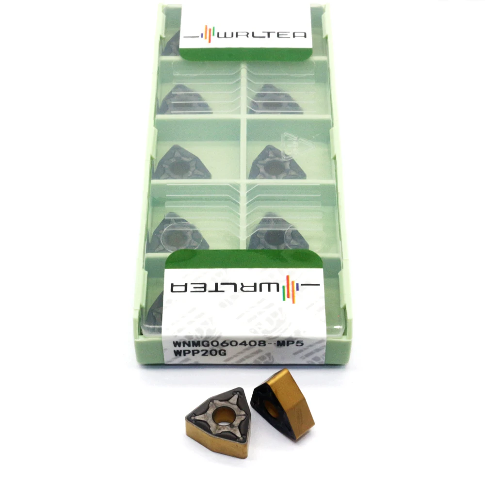 10PCS Alta Qualidade WNMG060408 MP5 WPP20G Carbide Insere Ferramenta de Torneamento Externo CNC Lathe Cutter Ferramentas Metal Blade