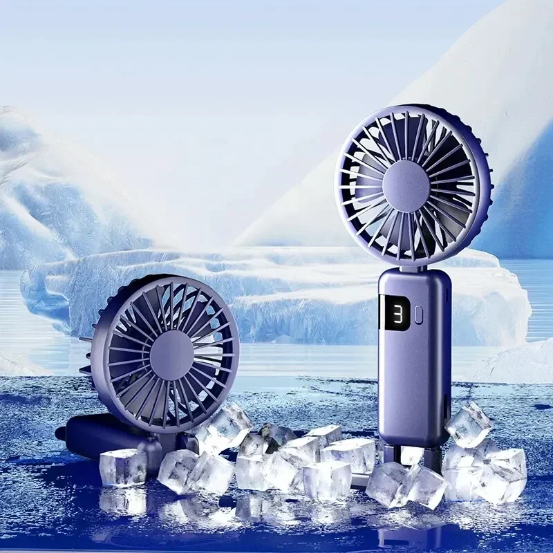 5 Speed 2024 New Arrival Wind Cooling Hand  Portable Personal Pocket Rechargeable Handheld with Hook