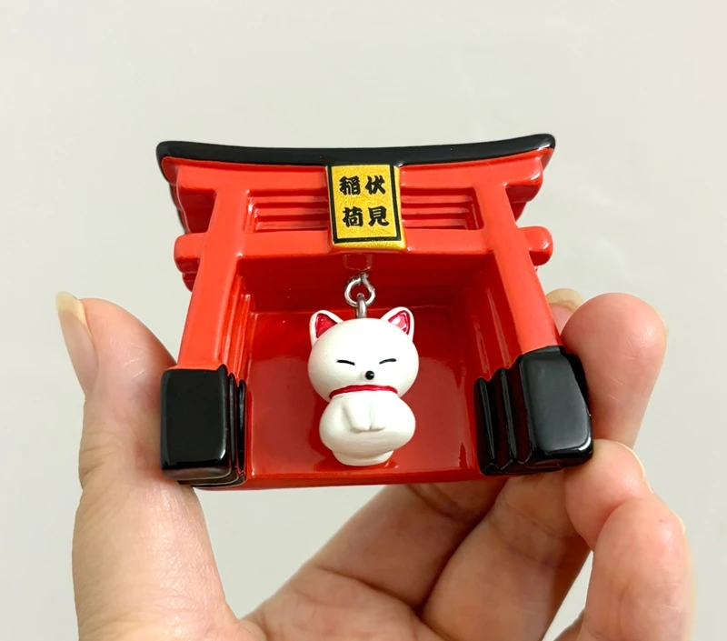 Handmade Painted Fushimi Inari Shrine White Fox 3D Fridge Magnets Japan Tourism Souvenirs Refrigerator Magnetic Stickers Gift