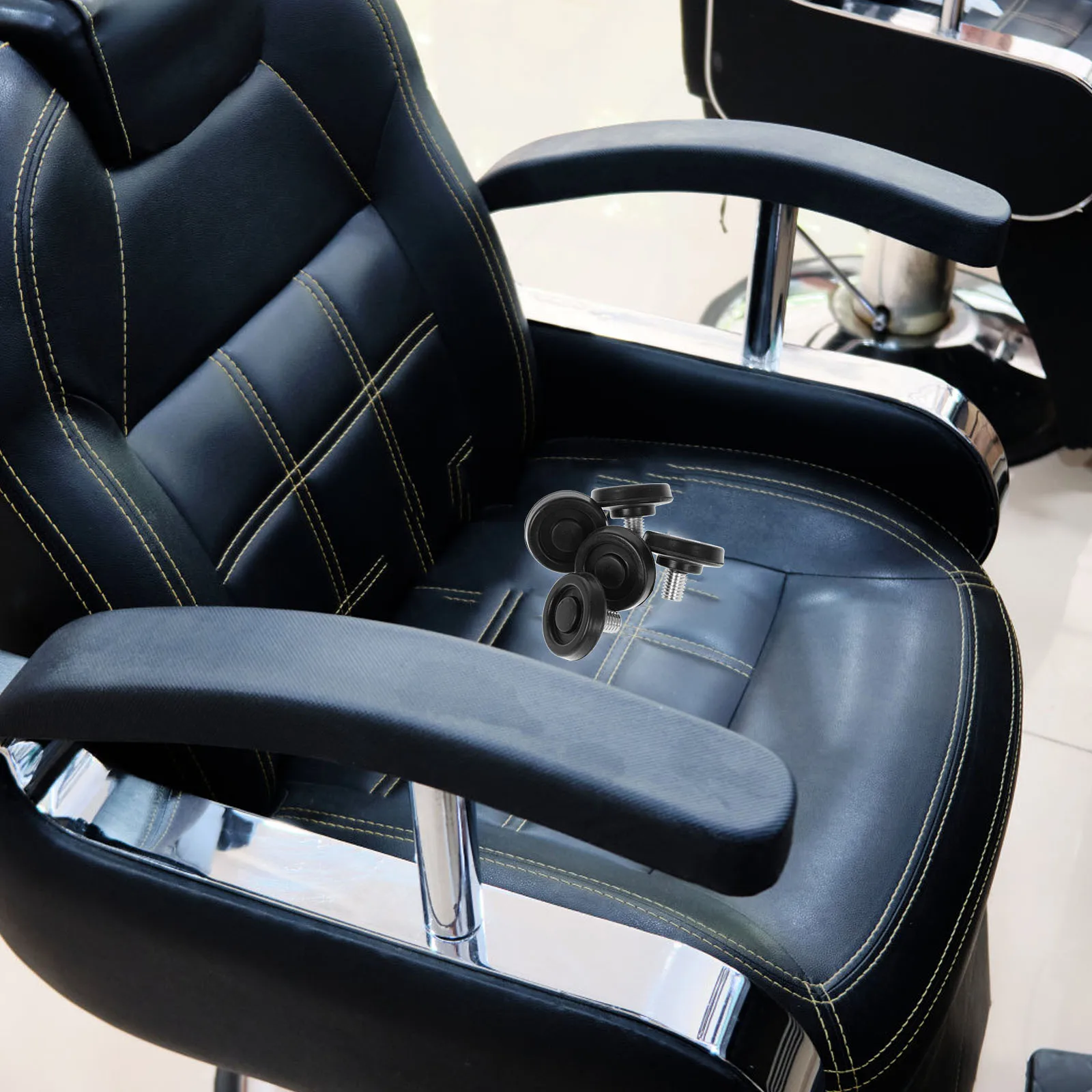 

5pcs Salon Feet Pad Heavy Duty Furniture Levelers Replacement Screw-In Fixed Feet For Barber Chair Anti-Slip Chair