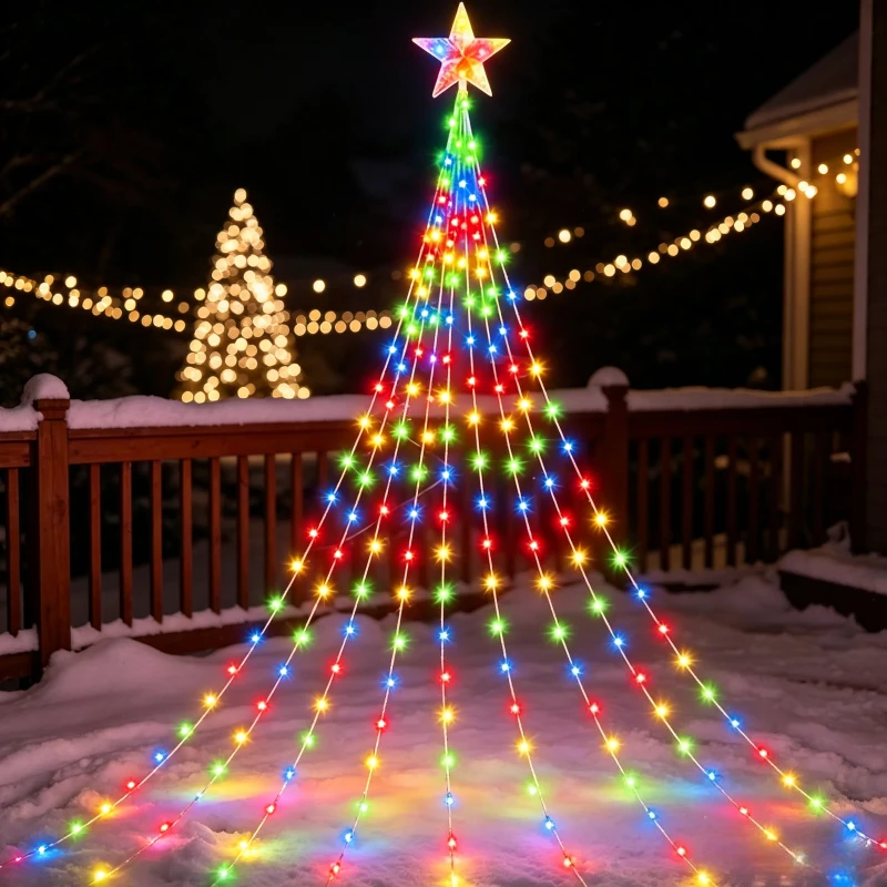 2/3M USB Waterproof LED Christmas Fairy String Lights 8 Light Modes Romantic Lamps for Patio Garden Xmas Tree Holiday Home Decor