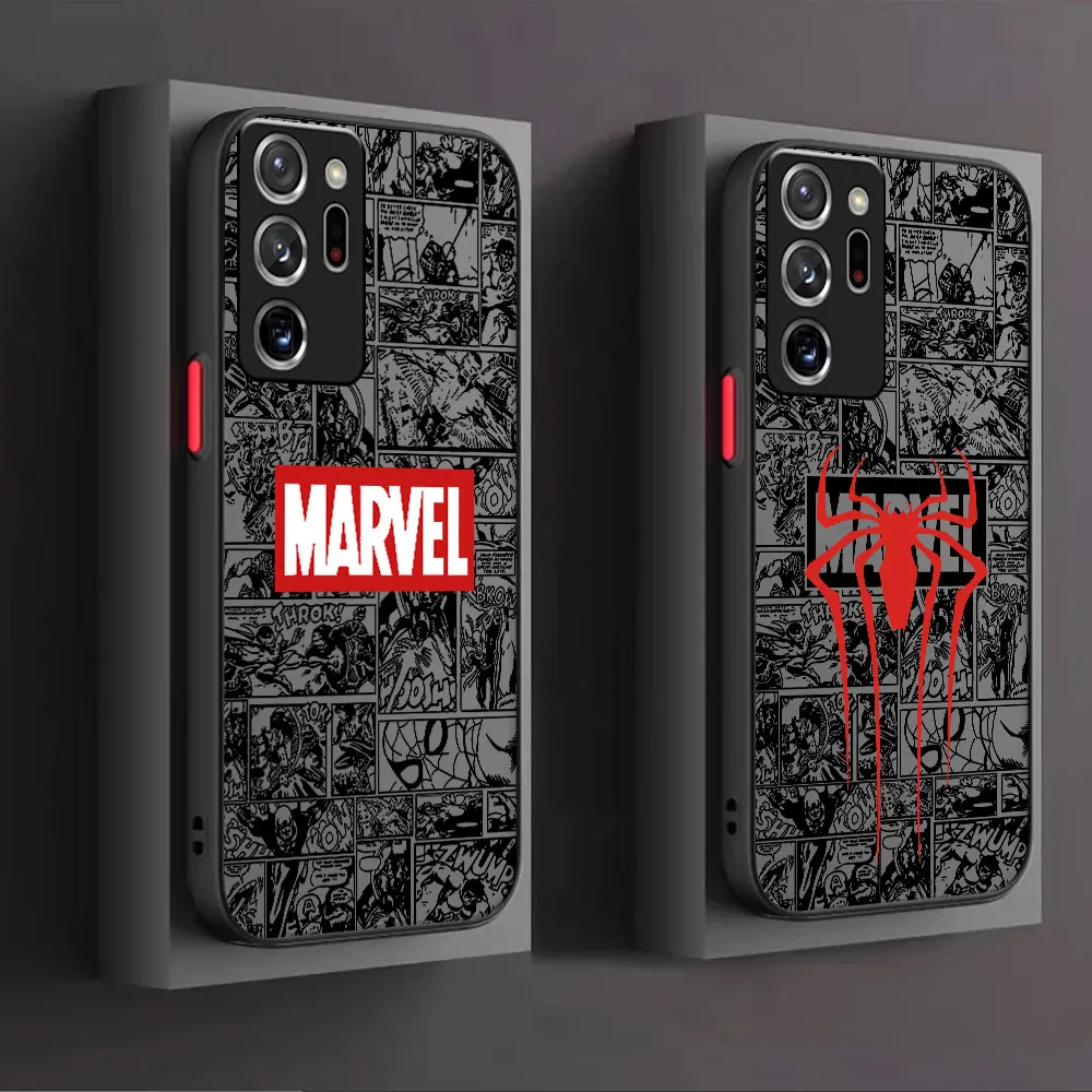 Custodia con Logo Marvel per Samsung Galaxy A53 A32 A52 5G A54 A34 A33 A13 A24 A72 A22 A14 A73 A23 A13 5G A22 Cover morbida opaca