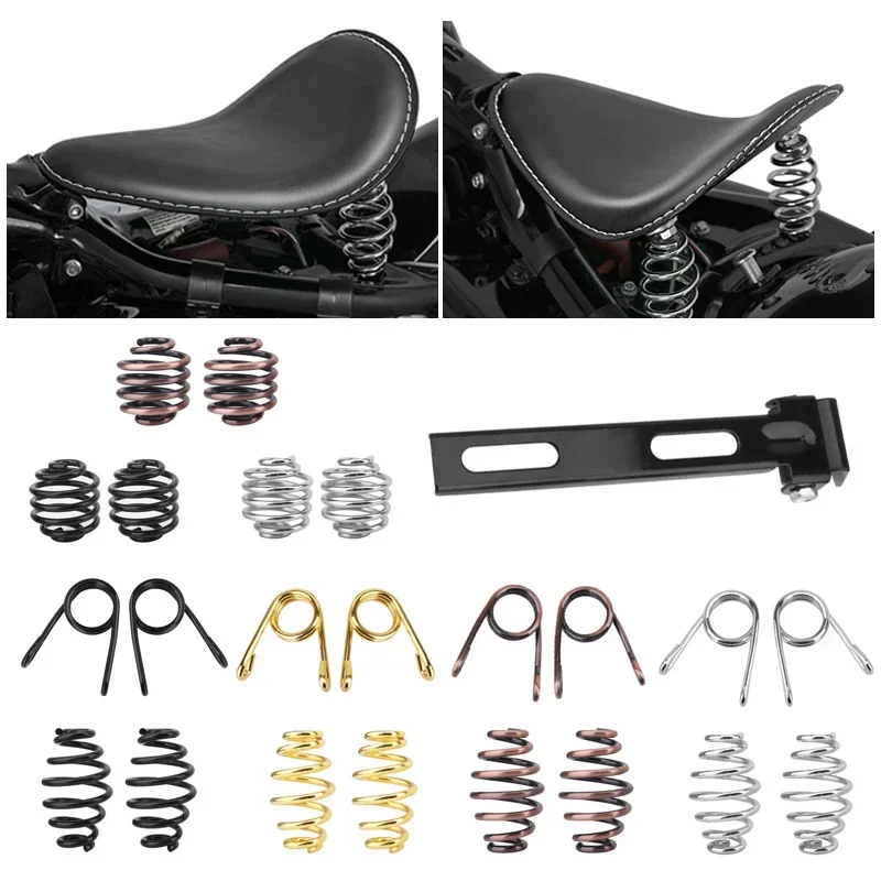 

Motorcycle Solo Seats Spring Mount Kit Saddle Seat Springs For Harley Bobber Chopper Custom Sportster For Honda Yamaha