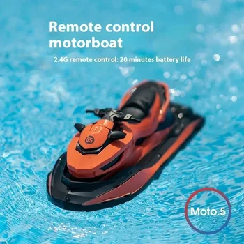 High speed remote control boat 2.4g rc jet ski mini electric motorboat kids dual motor summer water play boat children toy gift