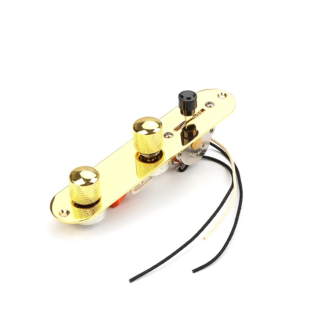 

1pcs Gold Guitar 3 Way Prewired Control Plate Wiring Harness Switch Knobs for TL Guitar Parts & Accessories