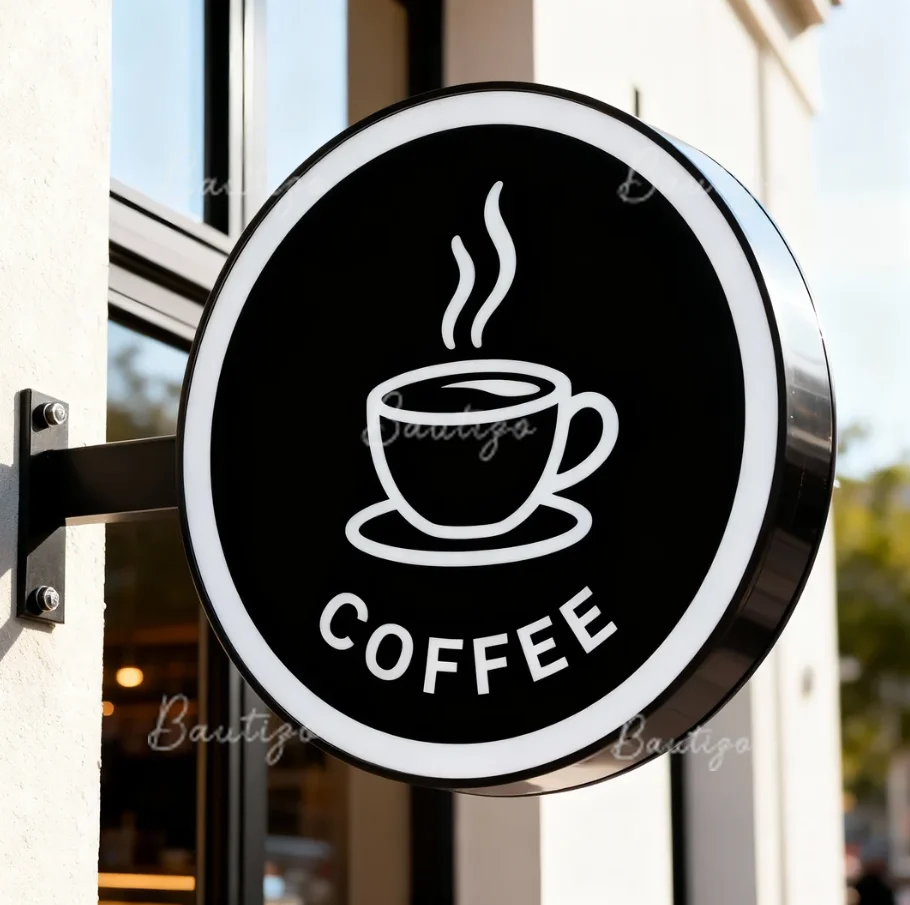 Custom LED Signs Logo Lightbox Illuminated Business Display Premium Double-sided for Coffee Light Box Outdoor Advertising Sign