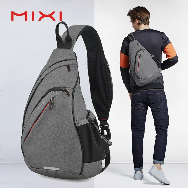 Mixi mężczyźni jeden plecak na ramię damska torba typu Sling Crossbody USB chłopcy kolarstwo sport podróż uniwersalna torba na ubrania szkoła studencka